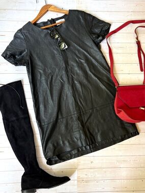 Minimum leather look dress
